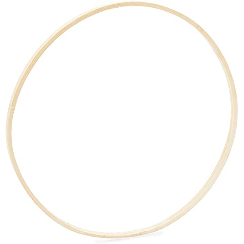 Bamboo Rings for Crafts, Macrame, and Dreamcatchers (10.2 Inches, 12 Pack) Bright Creations