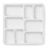 MEEDEN 8-Well Ceramic Artist Paint Palette, Square Porcelain Watercolor Palette, White Ceramic Mixing Tray for Gouache Painting, Oil Painting, MEEDEN