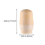 STOBOK Kids Art Supplies 4 Sets Unpainted Russian Dolls Wooden Blank Russian Nesting Dolls Dolls Create Your Own Nesting Dolls for Kids DIY Kids Toys STOBOK