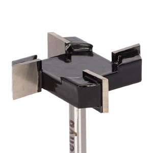 CENYB CNC Spoilboard Surfacing Router Bits,4 Teeth 1/4 inch Shank 2 inch Cutting Dia with Router Collet for Woodworking Tools cenyb