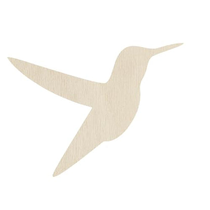 30 Pack 4 Inch Wood Hummingbird Cutouts Unfinished Wooden Hummingbird Hanging Ornaments DIY Hummingbird Craft Gift Tags for Home Party Decoration