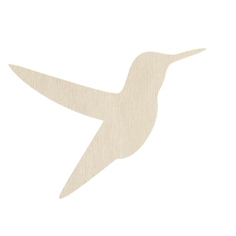 30 Pack 4 Inch Wood Hummingbird Cutouts Unfinished Wooden Hummingbird Hanging Ornaments DIY Hummingbird Craft Gift Tags for Home Party Decoration Xonzmmk
