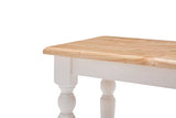 Boraam Farmhouse Bench, White/Natural 14 x 48 x 18 Boraam