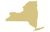 States Cutout Unfinished Wood United States Geography School Decor Door Hanger MDF Shape Canvas Style 1 (6", NY) Diverse Woodworking