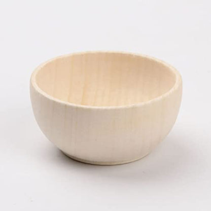 Toddmomy 5pcs Wooden Craft Bowls Unfinished,Unpainted Wooden Bowls Wood Crafts Bowls for DIY Craf