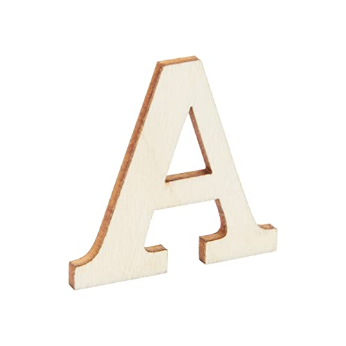 Juvale 144 Piece 1.1-Inch Wooden Alphabet Letters and Numbers for DIY Crafts (A-Z, 0-9, 4 Sets)