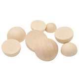 LWQYHTT 12/15/20mm Natural Unfinished Wood Beads Half Wooden Beads Small Half Round Wooden Balls for Paint DIY Craft Kids Arts 120pcs LWQYHTT