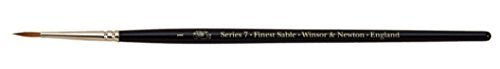 Winsor & Newton Series 7 Kolinsky Sable Brush, Round SH #1,Black - WoodArtSupply