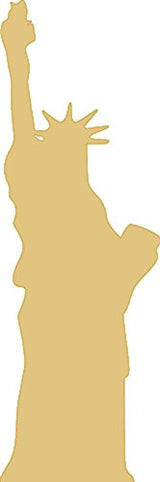 Statue of Liberty Cutout Unfinished Wood New York City Decor 4th of July Freedom MDF Shaped Canvas Style 1 Diverse Woodworking