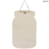 Blank Mason Jar Unfinished Wood Hanging Wall Decor Sign - 15.69 x 9.56 Inches Woodpile Fun!