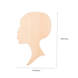 EXCEART 10pcs Painting Wood Chips Wooden Silhouette Head Wood Painting Crafts Mother Day Door Sign Wood Bead Wreath Doll Heads for Crafts Mother and EXCEART