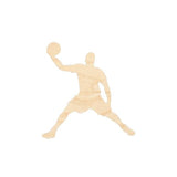 Basketball Wood Craft Unfinished Wooden Cutout Art DIY Wood Signs Inspirational Wall Plaque Retro Wooden Wall Art Decor for Home Office Kitchen WoodArtSupply
