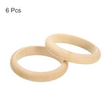 uxcell Wooden Bangle Bracelet, 6Pcs 81mm - Log Retro Macrame Rings, Unfinished Smooth Wood Circle, Wooden Rings for Crafts, Jewelry, DIY Making, Home uxcell