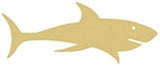 Shark Cutout Unfinished Wood Nautical Decor Ocean Beach House Door Hanger MDF Shaped Canvas Style 1 Diverse Woodworking