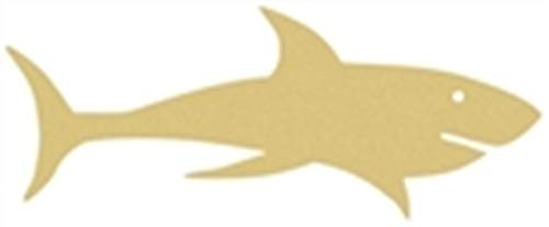 Shark Cutout Unfinished Wood Nautical Decor Ocean Beach House Door Hanger MDF Shaped Canvas Style 1 Diverse Woodworking