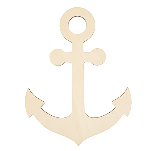 12 Pack Unfinished Wooden Anchors for Crafts, Nautical Wood Cutouts for DIY Projects, Nautical Decor (11.6 x 8.8 in) - WoodArtSupply