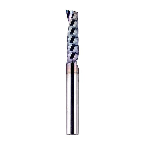 SpeTool O Flute CNC Router Bit 1/4 Inch Shank 1 Inch Cutting Length with Extra Long Life Coating Single Flute End Mill for Acrylic Aluminum Wood Cut SpeTool