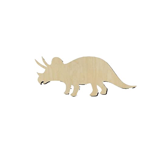 Triceratops Dinosaur Wood Craft,Unfinished Wooden Cutout Art,DIY Wood Sign, Inspirational Farmhouse Wall Plaque,Rustic Home Decor for Bedroom Kitchen Arupkeer