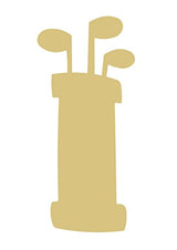 Golf Clubs Cutout Unfinished Wood Sports Decor School Party Decor Door Hanger MDF Shape Canvas Style 1 (24") Diverse Woodworking