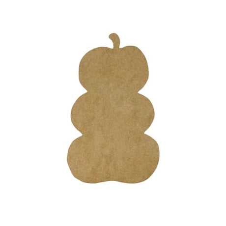 Fall Stacked Pumpkin Unfinished Cutout, Wooden Shape, Paint-able MDF Build-A-Cross