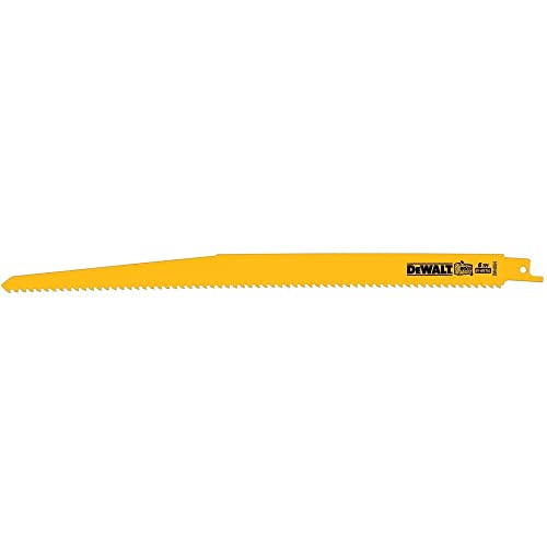 DEWALT Reciprocating Saw Blades, Bi-Metal, 12-Inch, 6 TPI, 5-Pack (DW4804) DEWALT