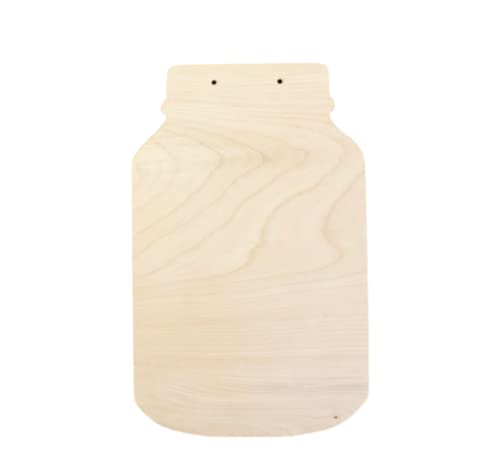 6-Pack Mason Jar with or without Holes Unfinished Wood Cutout DIY Crafts Door Hanger Ready to Paint Cut Out Birch Plywood All Sizes Texan Wood Crafts