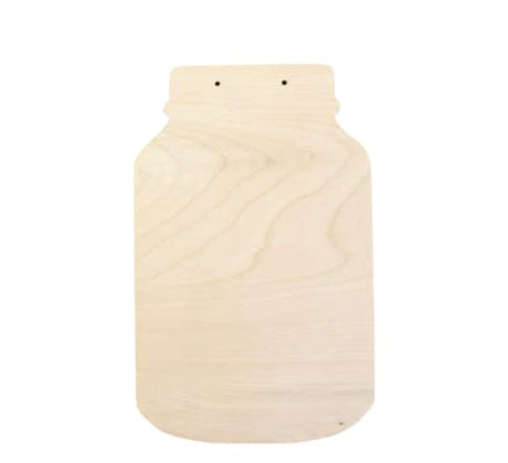 6-Pack Mason Jar with or without Holes Unfinished Wood Cutout DIY Crafts Door Hanger Ready to Paint Cut Out Birch Plywood All Sizes Texan Wood Crafts