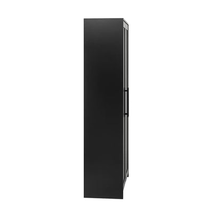 Prepac Elite Premium Home Doors, Storage, Bathroom, Pantry Cabinet with 5 Shelves, 16" D x 32" W x 72" H, Black