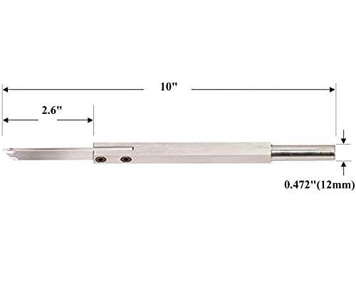 8.68 inches Carbide Parting Tool and Grooving Woodturning Tool with Copper Hoop for Wood Turning Lathe Asieg Tool