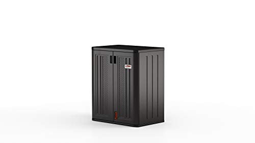 Suncast Commercial 9 Cubic Ft. Heavy-Duty Resin Cabinet with 2 Shelves, Dark Grey Suncast Commercial