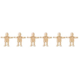 ARTIBETTER 6 Pcs Joint Puppet Toys Artist Wooden Tiny Doll Bodies Painting Graffiti Unfinished People Bodies Unfinished Wooden Robot Bodies Kids ARTIBETTER