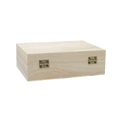 8 Pack 6 X 4 X 2 Inch Unfinished Wooden Box For Crafts Small Keepsake Box Treasure Chest Wood Jewelry Box