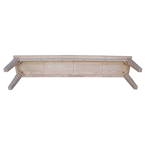 IC International Concepts International Concepts Shaker Style Unfinished Bench, 72" x 14" x 18" IC International Concepts
