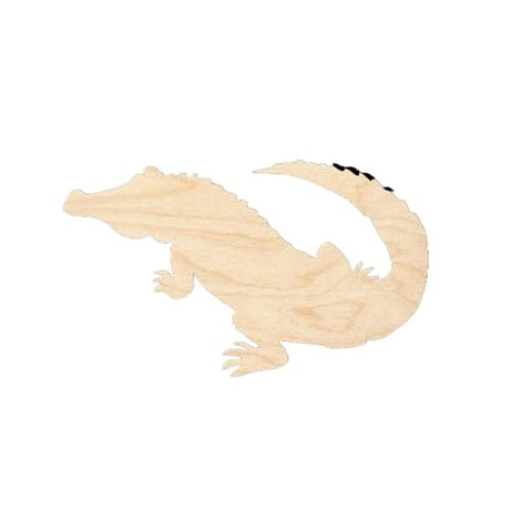 Alligator Wood Craft Unfinished Wooden Cutout Art DIY Wooden Signs Inspirational Wall Plaque Vintage Wall Art Home Decor for Kitchen Living Room WoodArtSupply