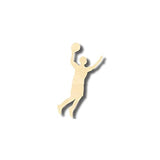 Unfinished Wood Basketball Player Shape - Sports - Kids Room Decor - up to 24" DIY 5" / 1/4" 24 Hour Crafts