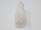 Selsela White Polar Bear Keychain Ring Clip Charm Miniature Wood Mini Figurine Small Animal Selsela