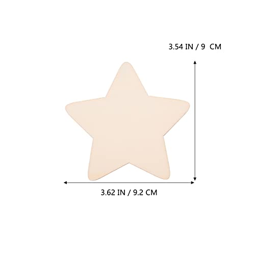 IMIKEYA Unfinished Wooden Stars: 50pcs Children DIY Painting Wooden Chips Star Shaped Cutout Blank Wood DIY Graffiti Wood Slices for Christmas IMIKEYA