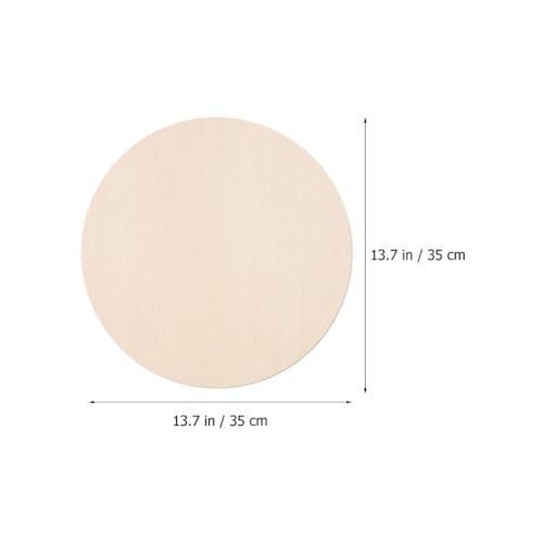 Yardwe 5pcs Wood Circles for Crafts Unfinished Rounds Wooden Cutouts Blank Slices for DIY Coasters Crafts Door Hanger Sign Painting Christmas Home Yardwe