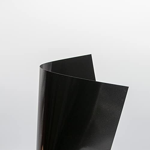 Opaque Black Plastic Sheets, 7.5mil (.0075") 12” X 12” Craft Plastic Film, PET Stencil Material, Glossy and Flexible Plastic Sheet for Crafts, neglex