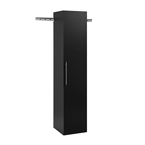 Prepac HangUps 15 in Narrow Garage Storage Cabinet, W x 72" H x 16" D, Black