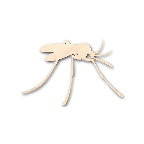 Unfinished Wood Mosquito Shape - Insect - Animal - Wildlife - Craft - up to 24" DIY 8" / 1/8" - WoodArtSupply