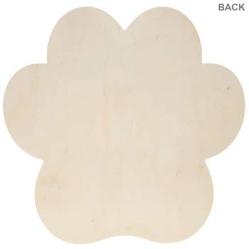 14 Inch Paw Print Wood Shape Unfinished DIY Cutout Craft Projects Home School Parties - WoodArtSupply