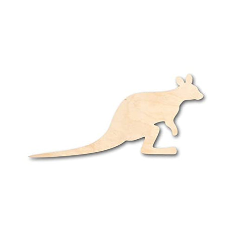 Wallaby Wood Craft,Unfinished Wooden Cutout Art,DIY Wood Sign, Inspirational Farmhouse Wall Plaque,Rustic Home Decor for Laundry Room Bathroom Arupkeer