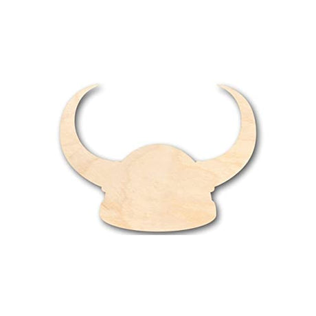 Unfinished Wood Viking Hat Shape - Football - History - Craft - up to 24" DIY 12" / 1/4" 24 Hour Crafts