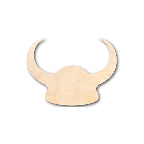 Unfinished Wood Viking Hat Shape - Football - History - Craft - up to 24" DIY 12" / 1/4" 24 Hour Crafts