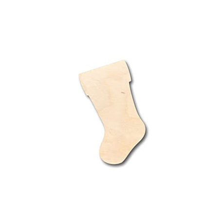 Unfinished Wood Christmas Stocking Shape - Craft - up to 36" DIY 6" / 1/2" 24 Hour Crafts