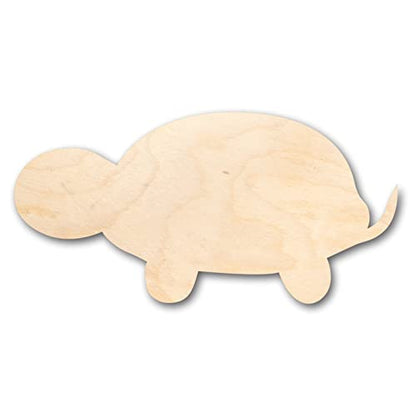 Unfinished Wood Cute Turtle Shape - Craft - up to 36" DIY 14" / 3/4" - WoodArtSupply