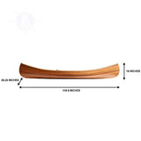 Old Modern Handicrafts Wooden Canoe with Ribs Curved Bow 10' Matte Finish for Display Old Modern Handicrafts