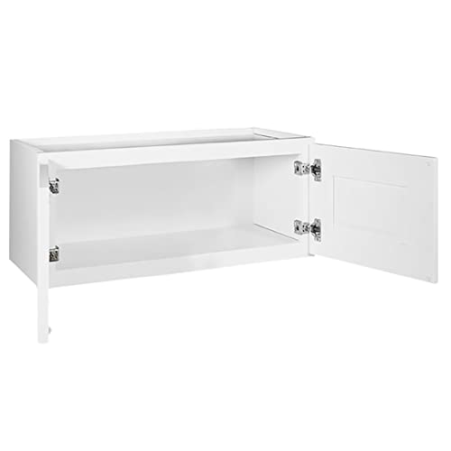 Design House Brookings Unassembled Shaker Wall Kitchen Cabinet, 30x12x12, White Design House