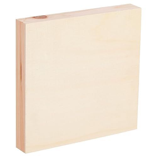 6 Pack Unfinished Wood Canvas Boards for Painting, 6x6 Square Wooden Panels for Crafts Bright Creations